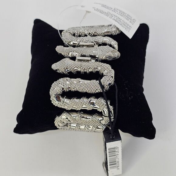 Roberto Cavalli Women 42MM Cleopatra Snake Watch Gray Stainless Steel Band Dial - Picture 5 of 6